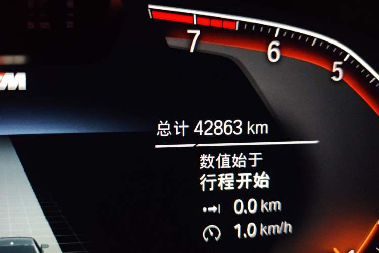 Used BMW 7 Series 2019 740Li xDrive Executive M Sport Package Odometer Close Up