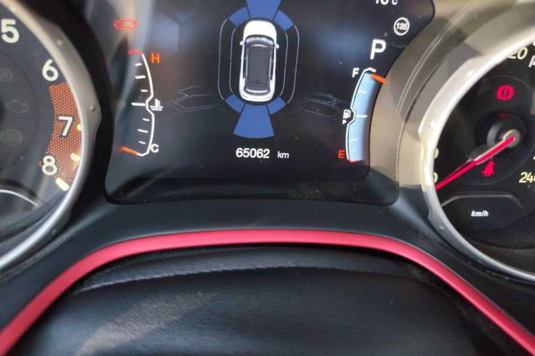 Used Jeep Compass 2017 200TS Automatic High-Performance All-Wheel Drive Edition Odometer Close Up