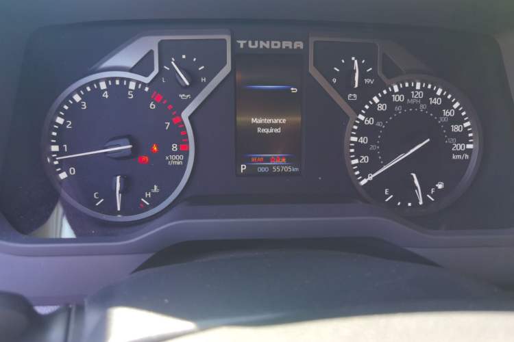 Used Toyota Tundra  Odometer Close Up