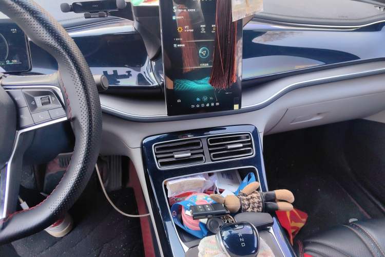 Used BYD Qin PLUS 2021 DM-i 55KM Flagship Model Audio And AC Panel