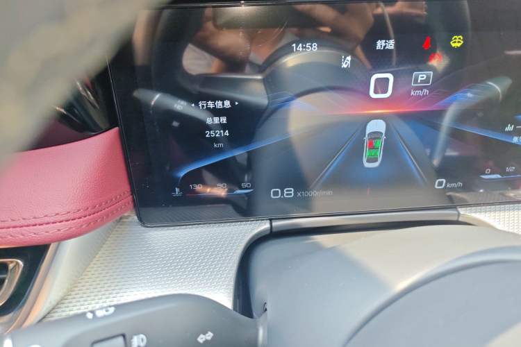 Used Hongqi H5 2023 2.0T Automatic Smart Connect Flagship Edition Odometer Close Up