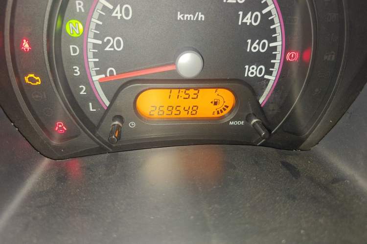 Used Suzuki Alto 2009 1.0L Automatic Luxury Version Odometer Close Up