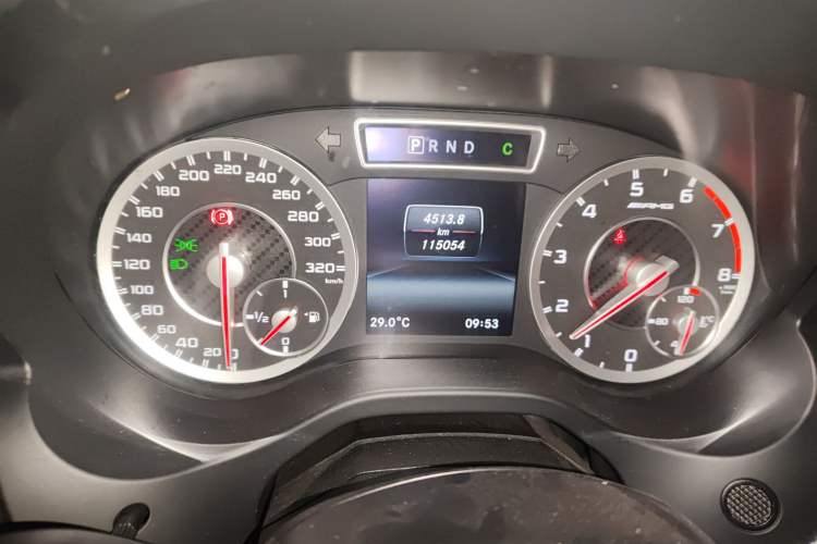 Used Mercedes-Benz A AMG 2014 AMG A 45 4MATIC Odometer Close Up