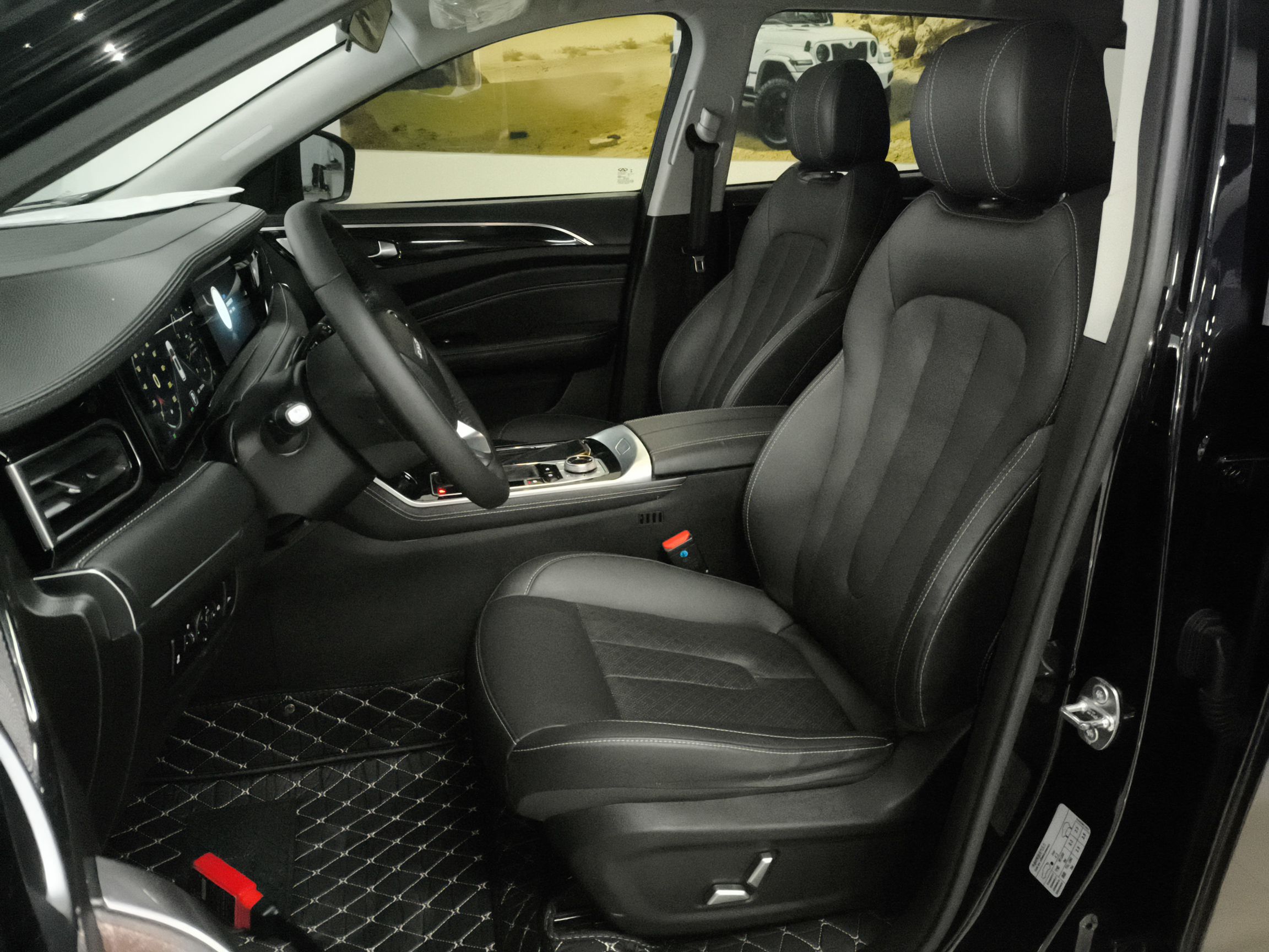 المقاعد الأمامية داخل السيارة