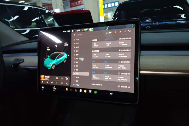 Used Tesla Model Y 2021 Standard Range Rear-Wheel Drive Version Audio And AC Panel