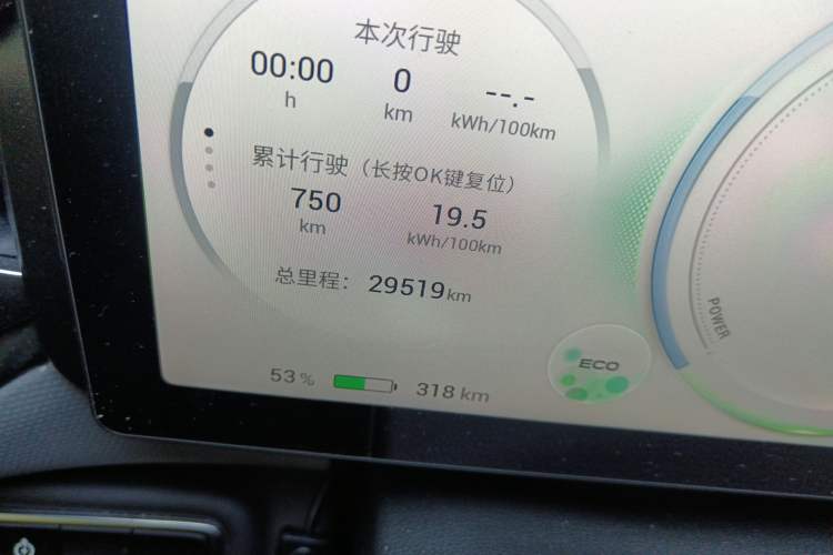 Used AION V 2021 Plus 80 Smart Technology Edition Ternary Lithium Odometer Close Up