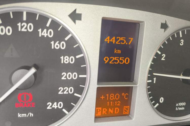 Used Mercedes-Benz B-Class 2009 B 200 Fashion Model Odometer Close Up