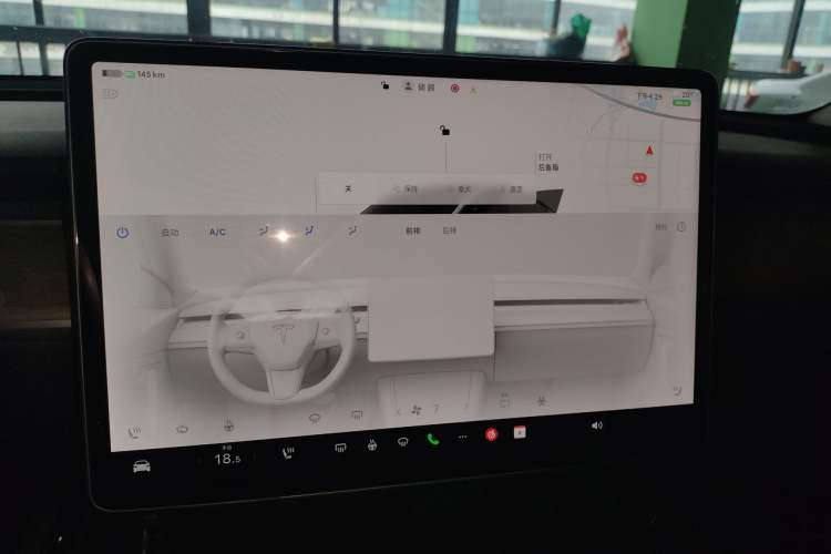 Used Tesla Model Y 2022 Long-Range All-Wheel-Drive Version Audio And AC Panel