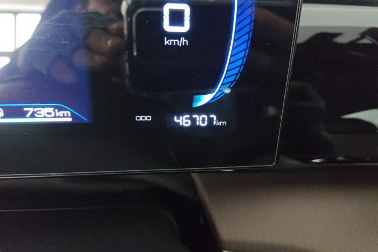 Used BYD Song Pro New Energy 2022 DM-i 51km Luxury Model Odometer Close Up