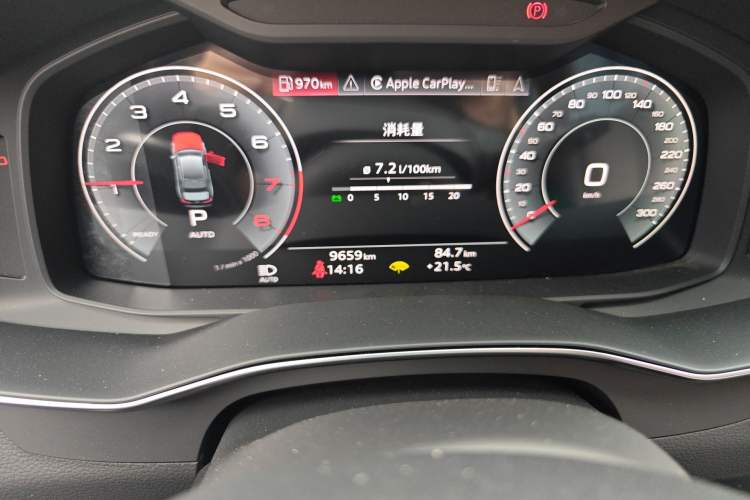 Used Audi A6L 2024 45 TFSI Prestige Dynamic Edition Odometer Close Up