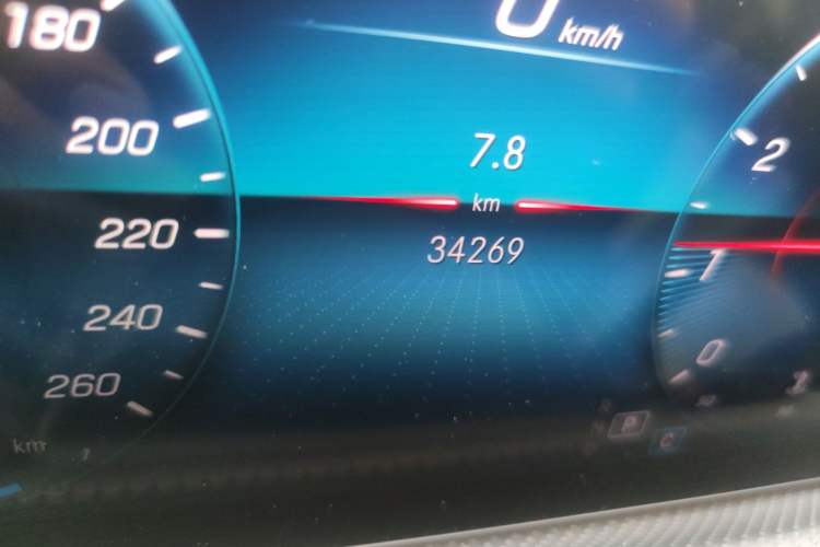 Used Mercedes-Benz A-Class 2020 Second Facelift A 180 L Sport Sedan Odometer Close Up