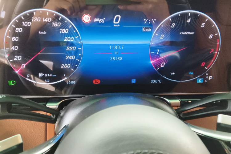 Used Mercedes-Benz S-Class 2023 Updated S 400 L Luxury Edition Odometer Close Up