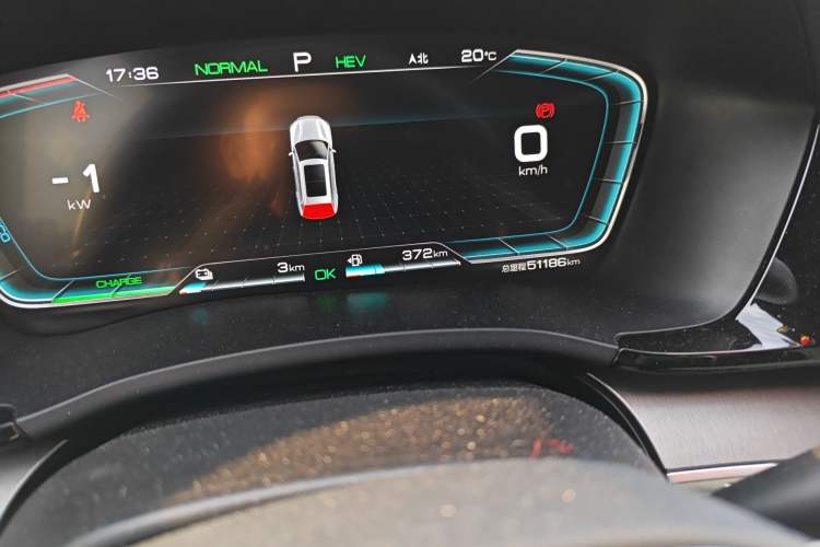 Used BYD Song PLUS New Energy 2021 DM-i 51KM Prestige Model Odometer Close Up