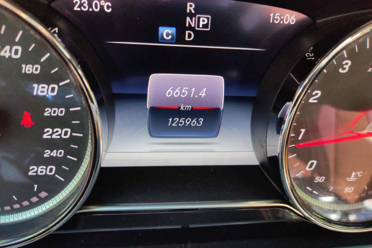 Used Mercedes-Benz E-Class 2017 E 200 Sport Odometer Close Up