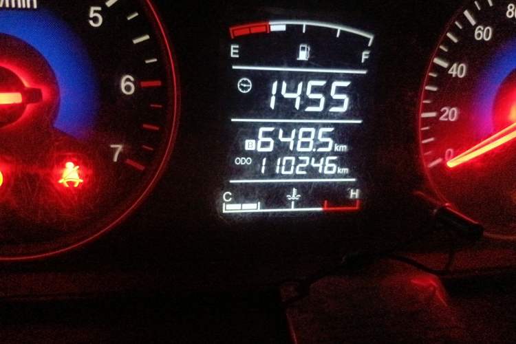 Used Dongfeng Fengon 330 2014 1.5L Manual Utility Version DK15 Odometer Close Up