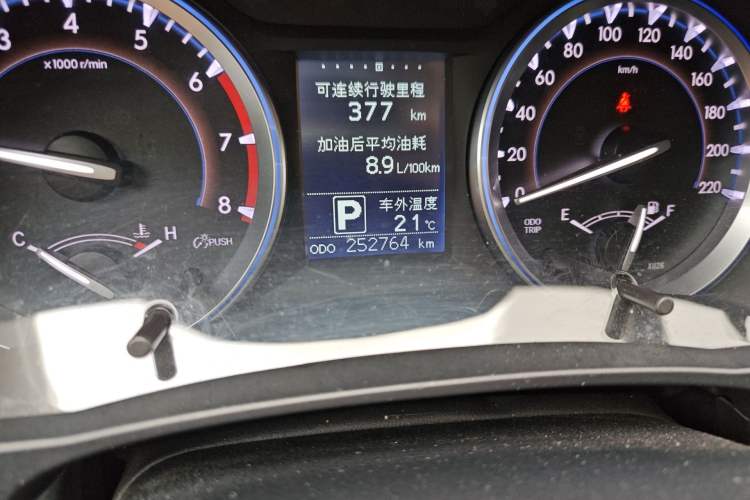 Used Toyota Highlander 2015 2.0T Four-Wheel Drive Luxury Edition 7-Seater Odometer Close Up