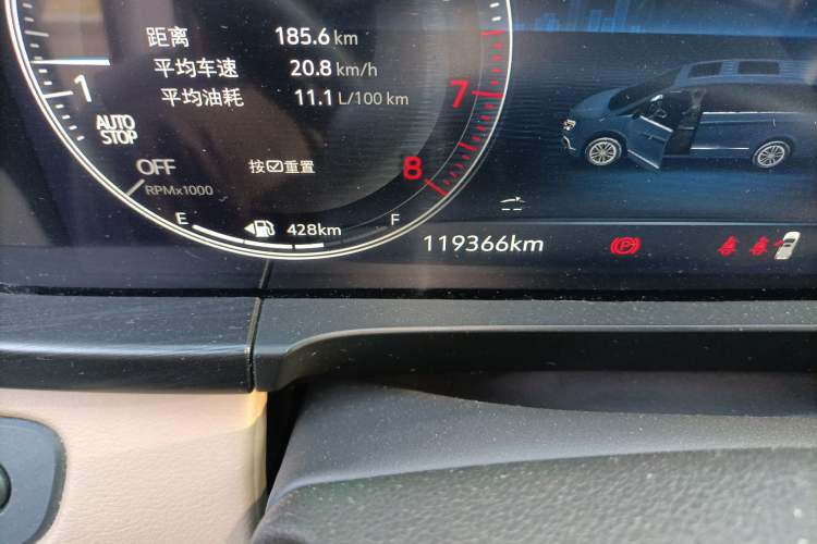 Used Buick GL8 2020 ES Land Cruiser 653T Luxury Edition Odometer Close Up