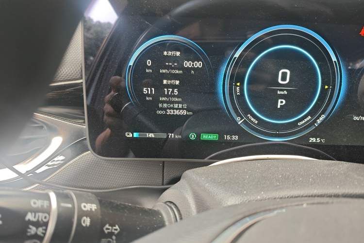 Used AION V 2021 Evolution Edition 70 Intelligent Leading Edition Odometer Close Up