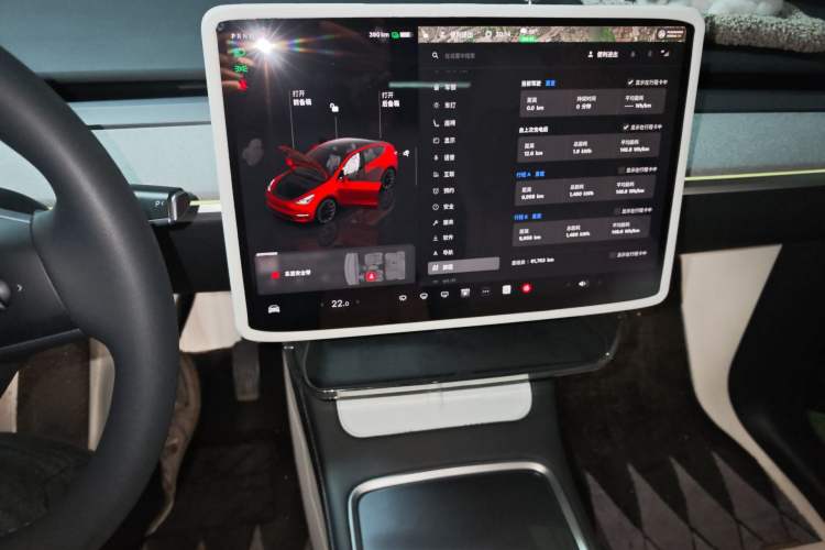 Used Tesla Model Y 2023 Long-Range All-Wheel-Drive Version Audio And AC Panel