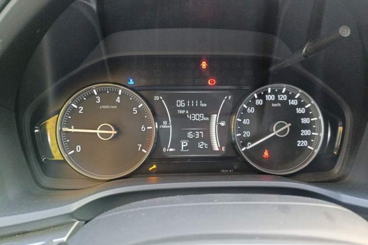 Used Honda Envix 2019 180TURBO CVT Enjoyment Edition China VI Odometer Close Up