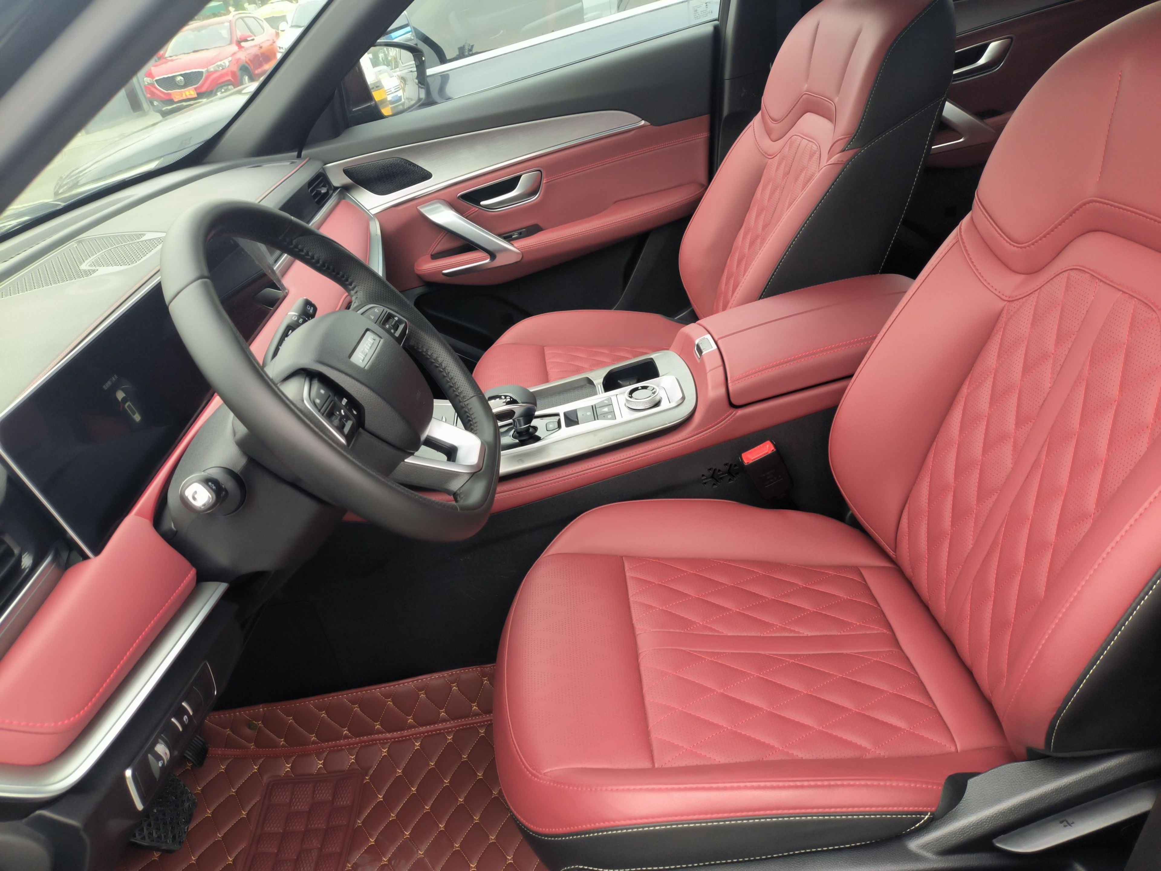 المقاعد الأمامية داخل السيارة