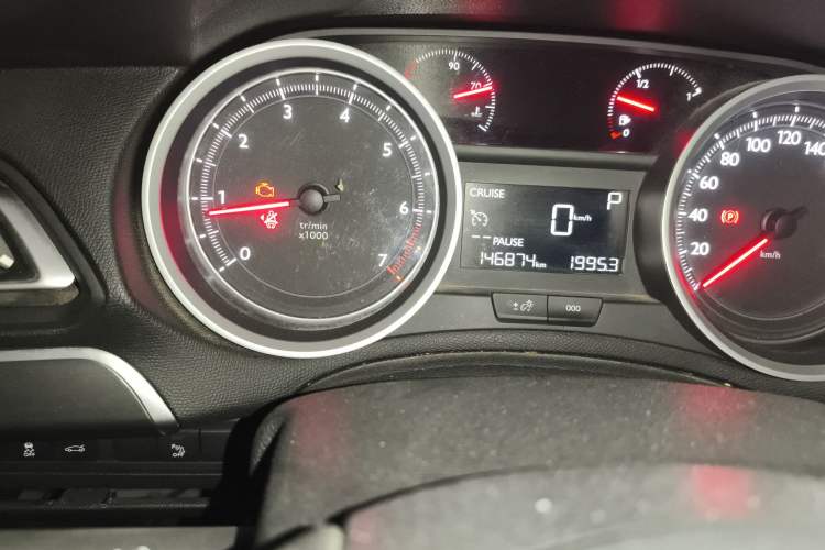 Used Peugeot 408 2014 1.8L Automatic Luxury Edition Odometer Close Up