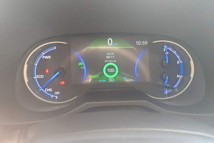 Used Toyota RAV4 2021 Dual-Engine 2.5L E-CVT Four-Wheel Drive Elite PLUS Edition Odometer Close Up