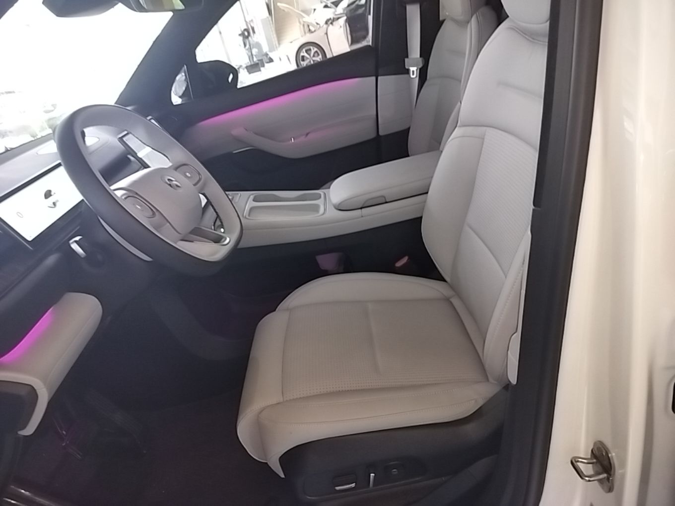 Vordere Reihe im Auto