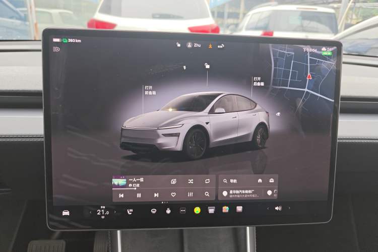 Used Tesla Model Y 2025 Long-Range All-Wheel-Drive Version Audio And AC Panel