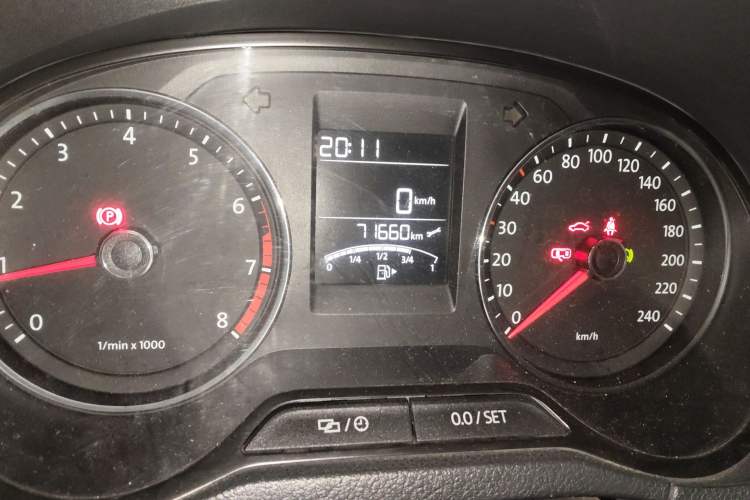 Used Volkswagen Polo 2014 1.4L Automatic Comfort Edition Odometer Close Up