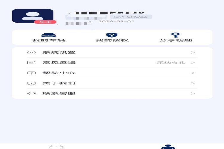 Used Volkswagen ID.4 CROZZ 2021 Long-Range Lite PRO Two-Wheel Drive Version Vehicle Key