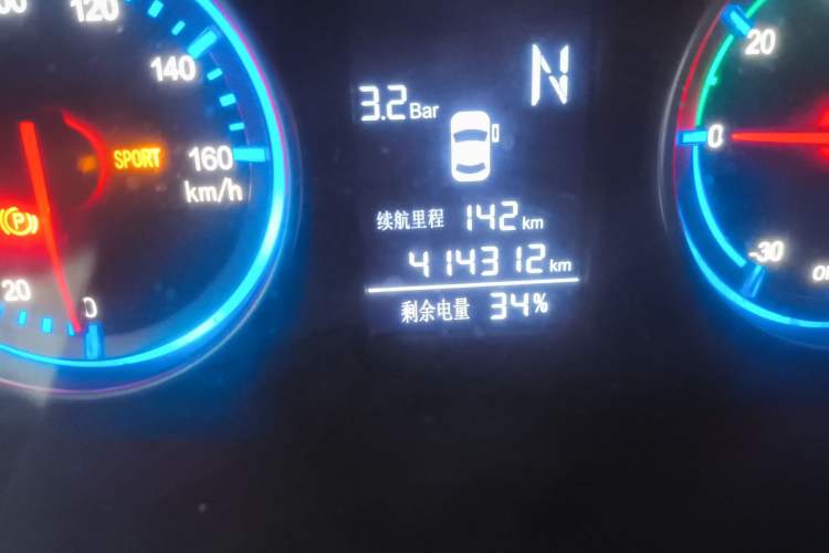 Used FORTHING Lingzhi M5 2020 Comfort Model 5 Seats Odometer Close Up