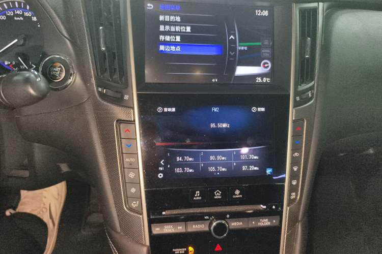 Used Infiniti Q50L 2015 2.0T Enjoyment Edition Audio And AC Panel