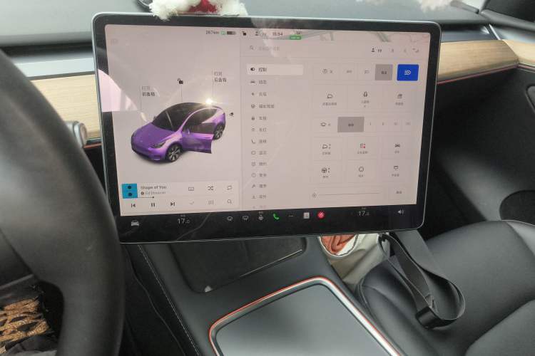 Used Tesla Model Y 2021 Standard Range Rear-Wheel Drive Version Audio And AC Panel