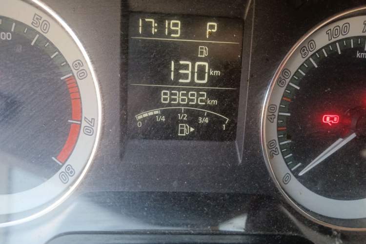 Used Skoda Rapid 2018 1.6L Automatic Comfort Edition Odometer Close Up