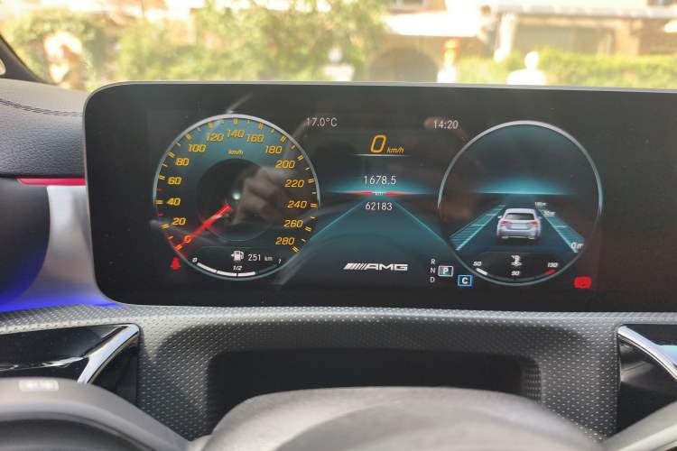 Used Mercedes-Benz A AMG 2020 AMG A 35 4MATIC Odometer Close Up