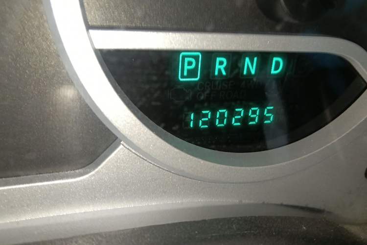 Used Jeep Wrangler 2008 3.8L Sahara two-door model Odometer Close Up