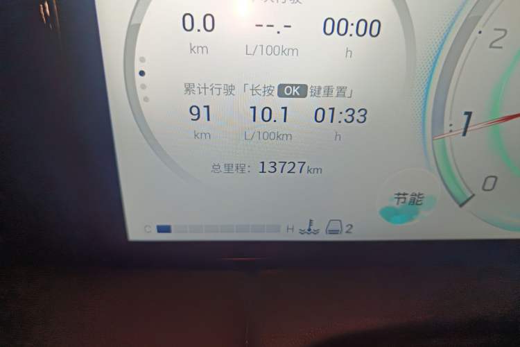 Used GAC Trumpchi M8 2024 Zongshi Series 400T Ultimate Edition Odometer Close Up