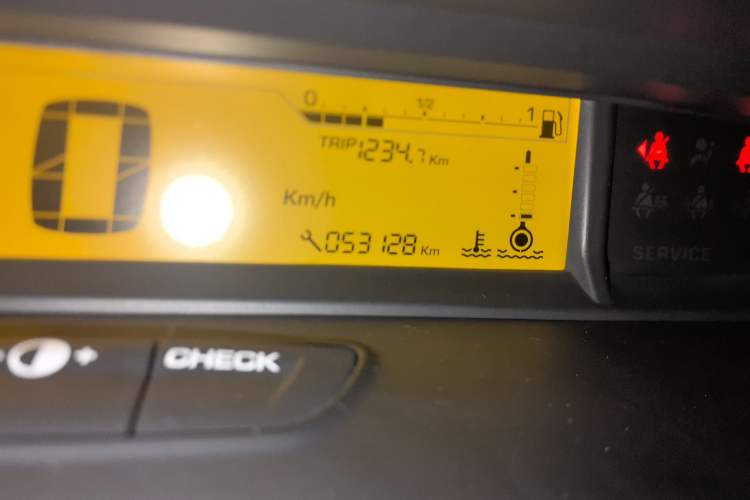 Used Citroen C-Quatre 2012 Sedan 1.6L Manual Prestige Model Odometer Close Up