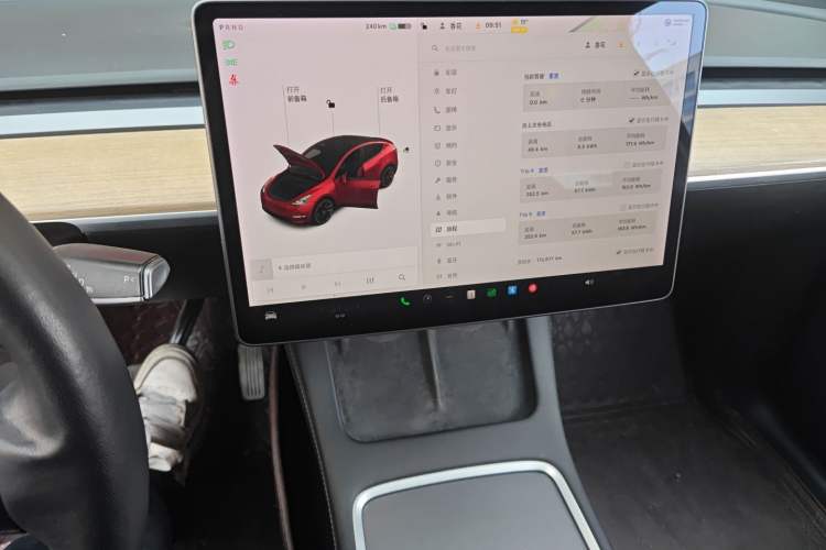 Used Tesla Model Y 2021 Long-Range All-Wheel-Drive Version Audio And AC Panel