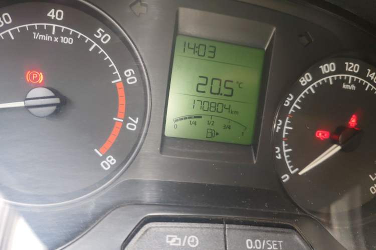 Used Skoda Rapid 2013 1.4L Manual Enjoyment Model Odometer Close Up