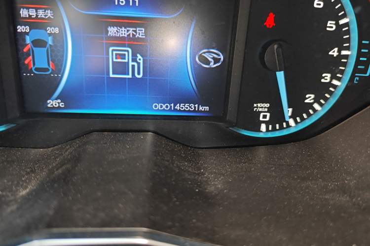 Used Soueast DX7 2018 1.5T Manual Luxury Model Odometer Close Up