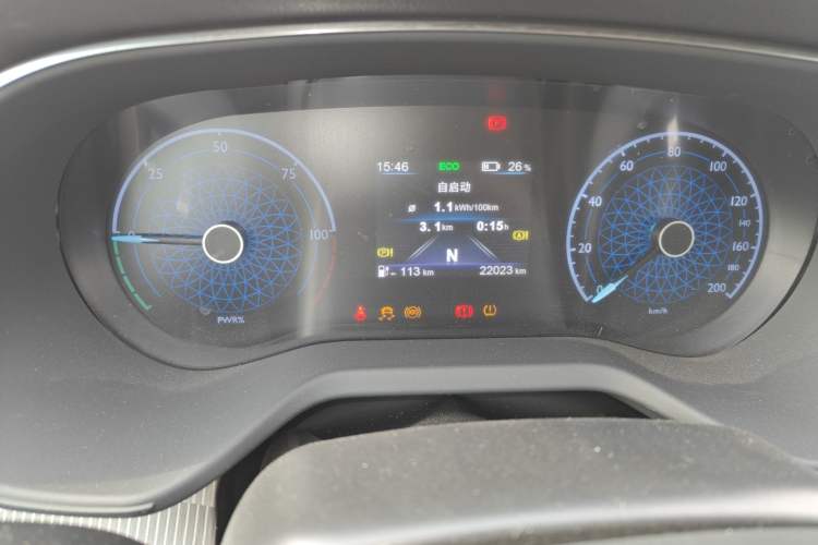 Used Hongqi E-QM5 2022 431 km Charge & Enjoy Edition Odometer Close Up