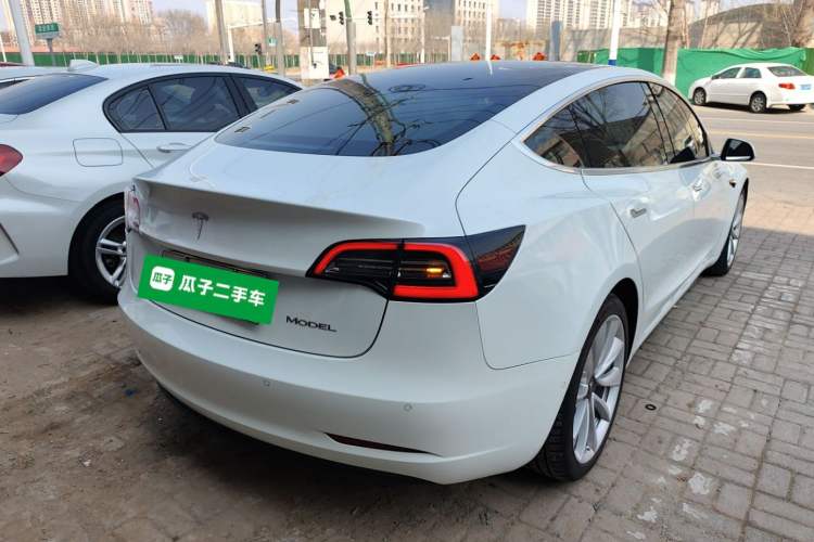 Used Tesla Model 3 2019 Standard Range Rear-Drive Upgraded Version Rear Right 45 Deg