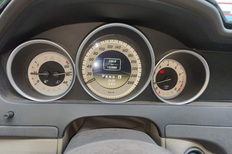 Used Mercedes-Benz C-Class 2011 C 200 CGI Elegant Model Odometer Close Up