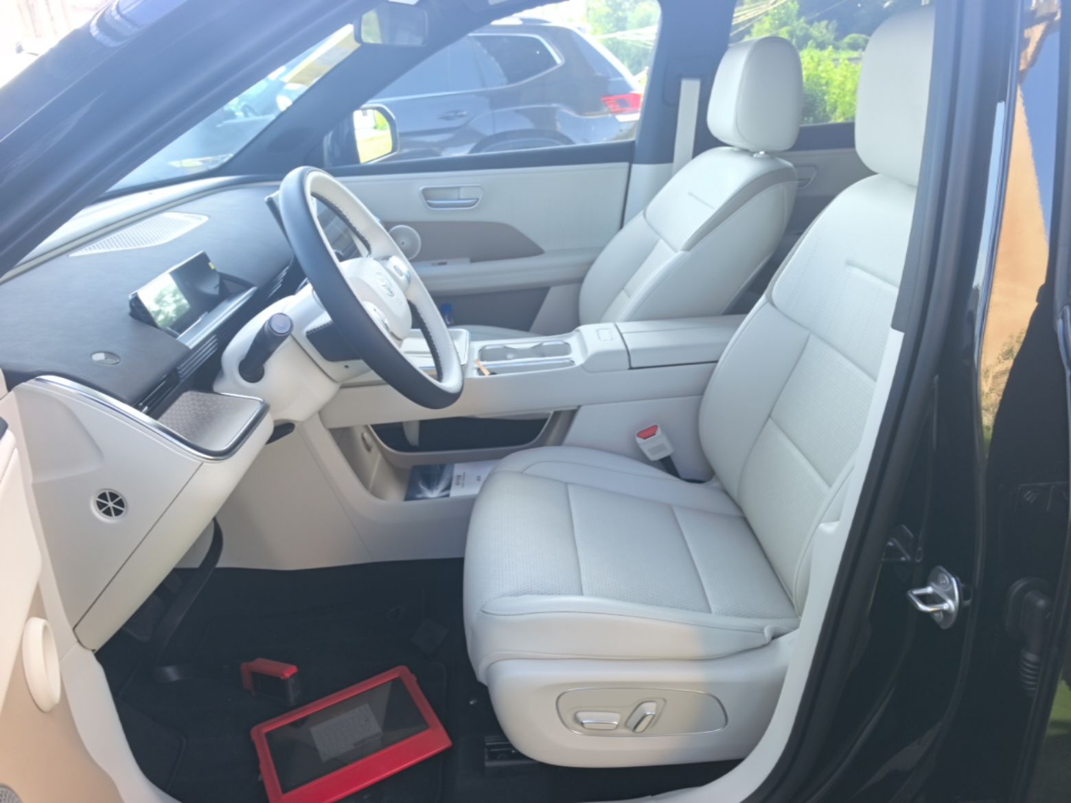 Vordere Reihe im Auto