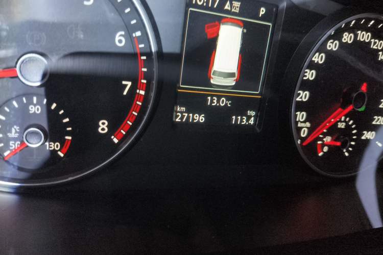 Used Volkswagen Multivan 2018 2.0 TSI 4x4 Prestige Edition 7-Seater Odometer Close Up