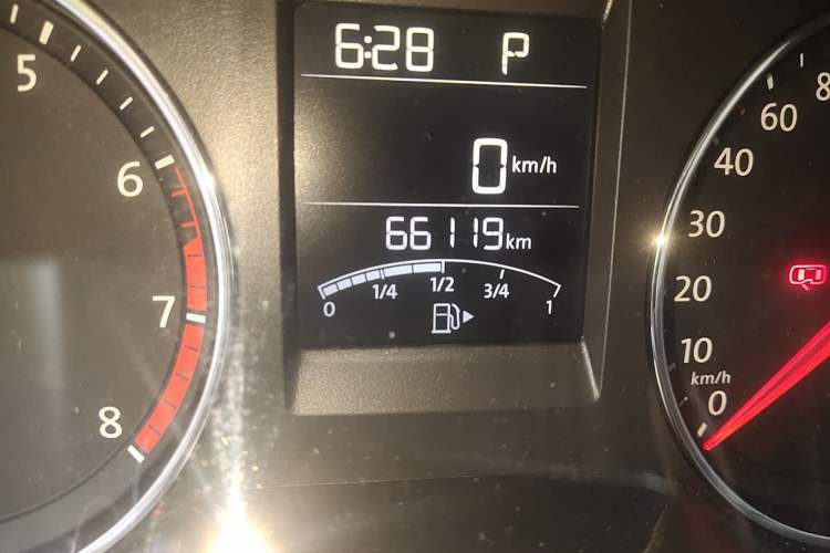 Used Volkswagen Polo 2016 1.6L Automatic Comfort Model Odometer Close Up