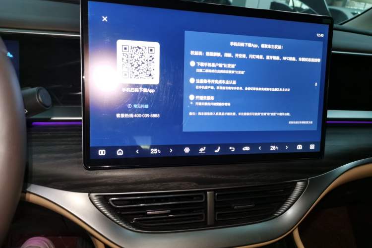 Used Denza D9 2024 DM-i 980 Four-Wheel Drive Prestige Model Audio And AC Panel