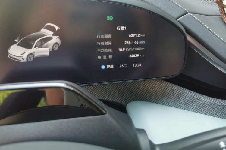 Used Zeekr 001 2024 WE Edition 100 kWh Rear-Drive Odometer Close Up